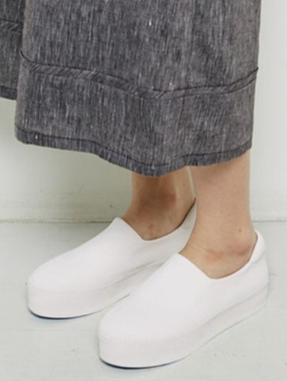 BCBGeneration White Slip-On Canvas Flats